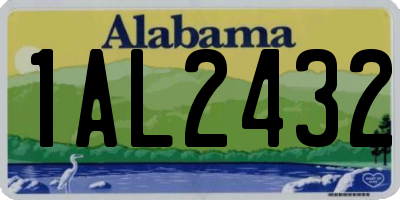 AL license plate 1AL2432