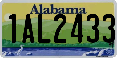 AL license plate 1AL2433