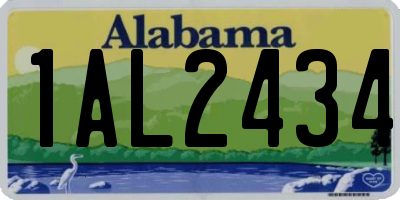 AL license plate 1AL2434
