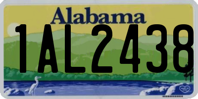 AL license plate 1AL2438