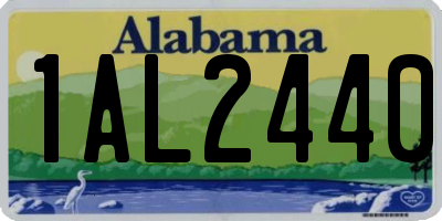 AL license plate 1AL2440