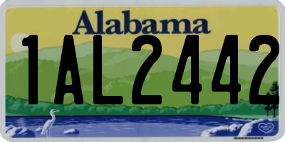 AL license plate 1AL2442