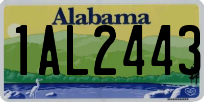 AL license plate 1AL2443