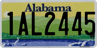 AL license plate 1AL2445