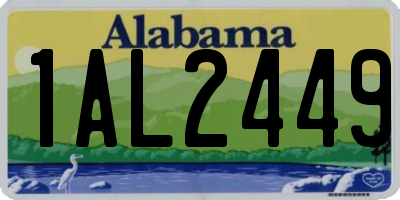 AL license plate 1AL2449