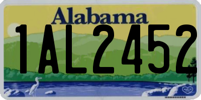 AL license plate 1AL2452