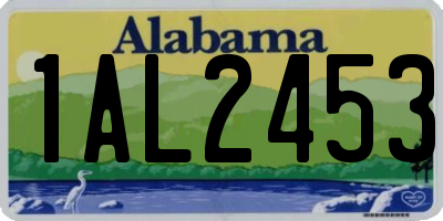 AL license plate 1AL2453