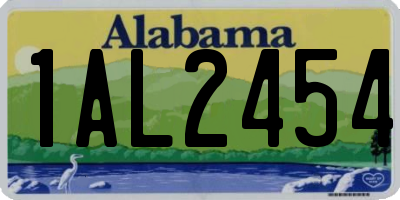 AL license plate 1AL2454