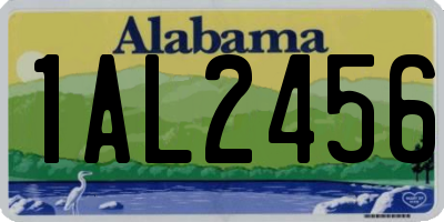 AL license plate 1AL2456