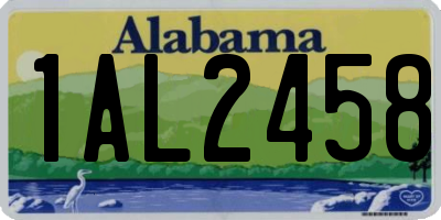 AL license plate 1AL2458