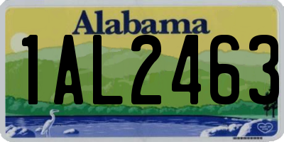 AL license plate 1AL2463