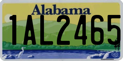 AL license plate 1AL2465
