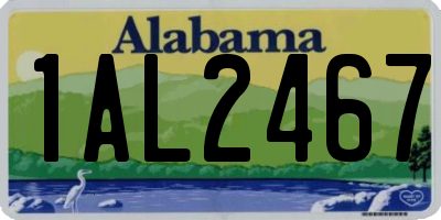 AL license plate 1AL2467