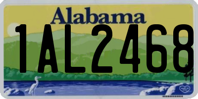 AL license plate 1AL2468