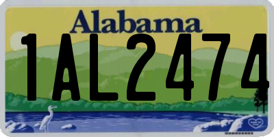 AL license plate 1AL2474
