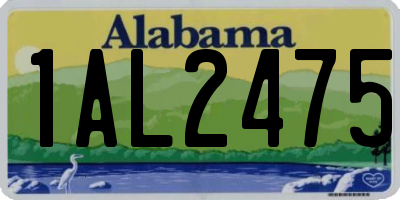 AL license plate 1AL2475