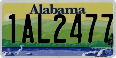 AL license plate 1AL2477