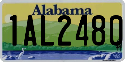 AL license plate 1AL2480