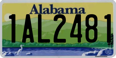 AL license plate 1AL2481