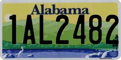 AL license plate 1AL2482
