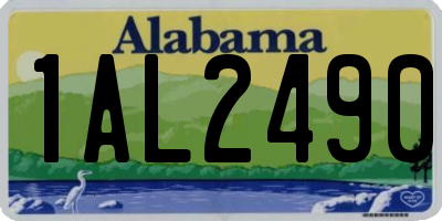 AL license plate 1AL2490