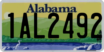 AL license plate 1AL2492