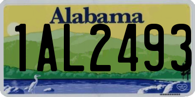 AL license plate 1AL2493