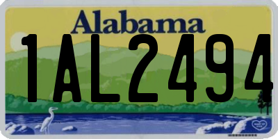 AL license plate 1AL2494