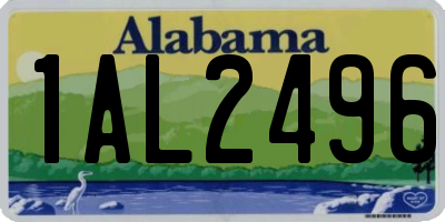 AL license plate 1AL2496