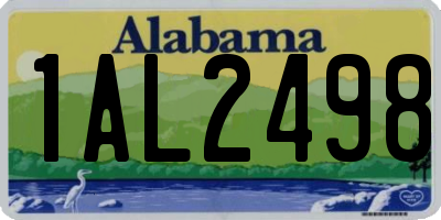 AL license plate 1AL2498