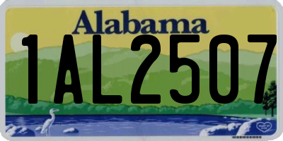 AL license plate 1AL2507