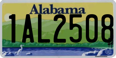 AL license plate 1AL2508
