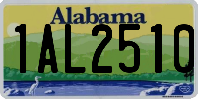 AL license plate 1AL2510