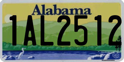 AL license plate 1AL2512