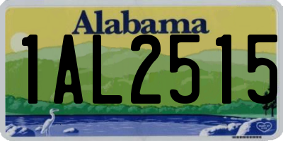 AL license plate 1AL2515