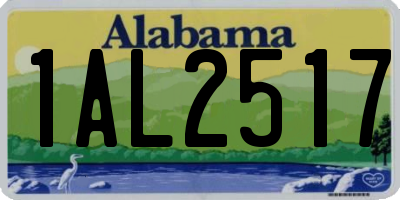 AL license plate 1AL2517