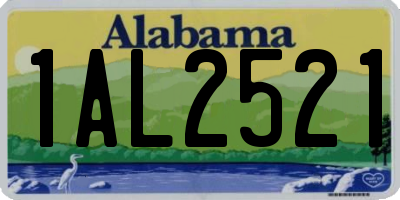 AL license plate 1AL2521