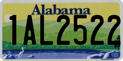 AL license plate 1AL2522