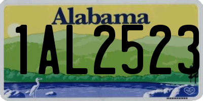 AL license plate 1AL2523