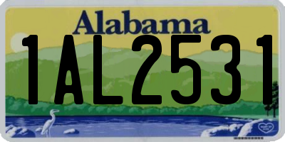 AL license plate 1AL2531