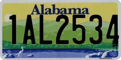 AL license plate 1AL2534