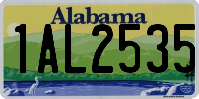AL license plate 1AL2535