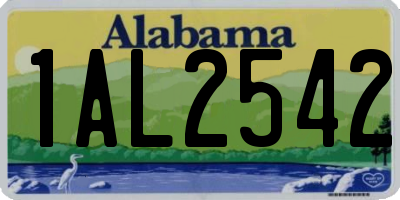 AL license plate 1AL2542