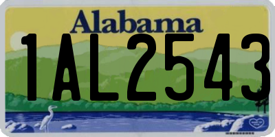 AL license plate 1AL2543