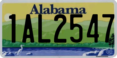 AL license plate 1AL2547