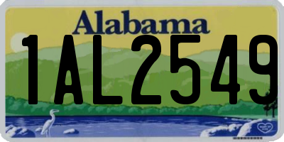 AL license plate 1AL2549