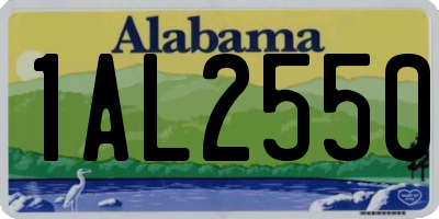 AL license plate 1AL2550