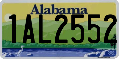 AL license plate 1AL2552