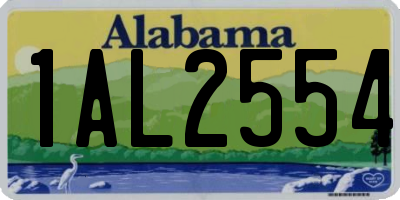 AL license plate 1AL2554