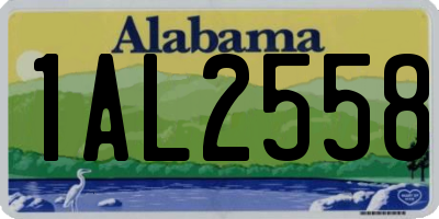 AL license plate 1AL2558